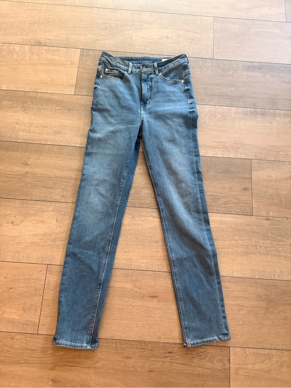 Marks & Spencer Mid-Blue High Rise Slim Jeans